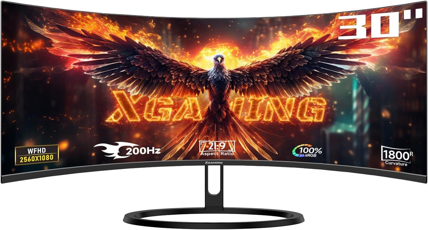 XGaming 30 Curved Monitor - Immersive 200Hz WFHD