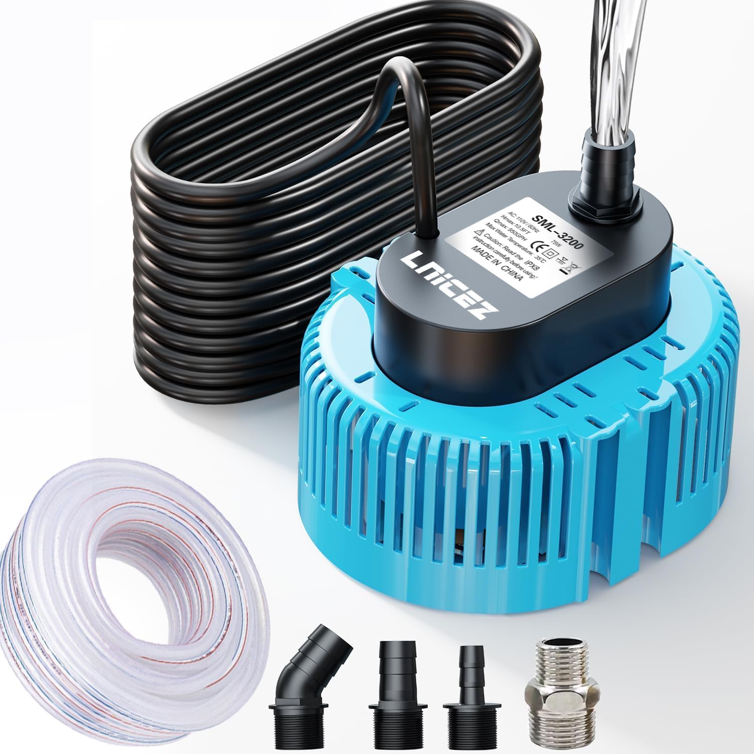 950GPH Ultra-quiet Submersible Water Pump for Pool Draining