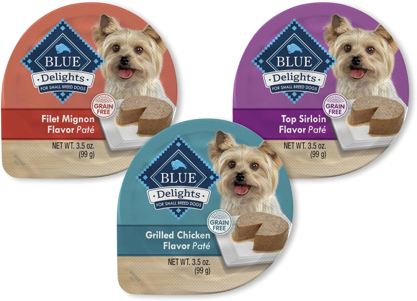 Blue Buffalo Delights Natural Small Breed Wet Dog Food Cups