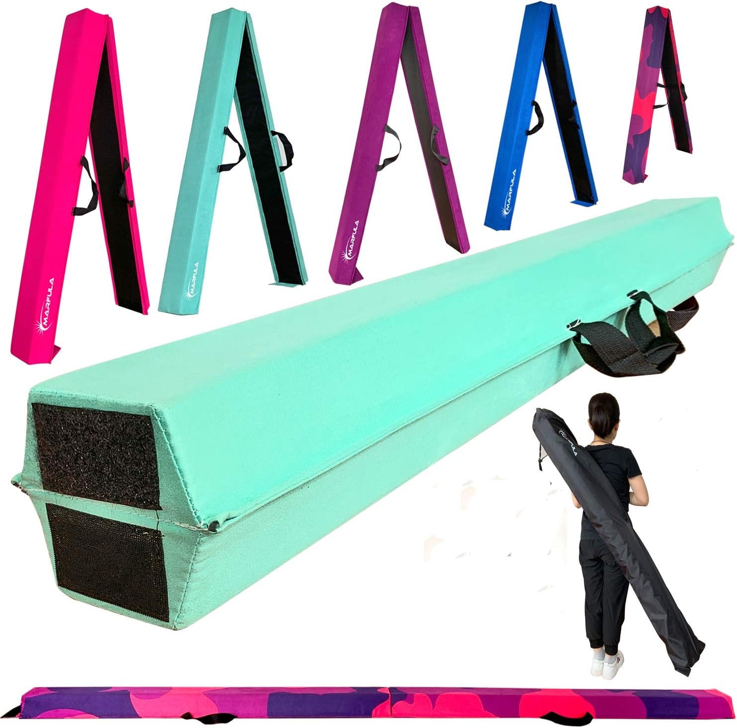 Folding Gymnastics Beam for Kids and Adults - Extra Firm Design