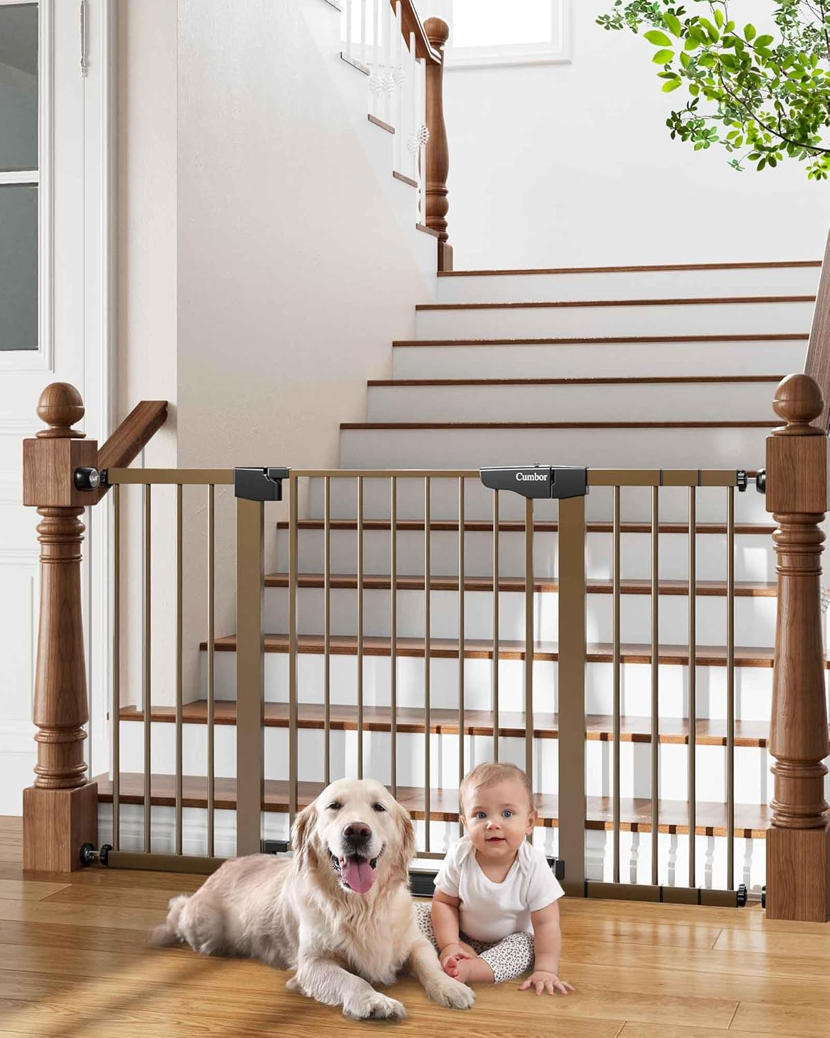 Cumbor Wide Baby Gate for Stairs - Award Winning Safety Gate
