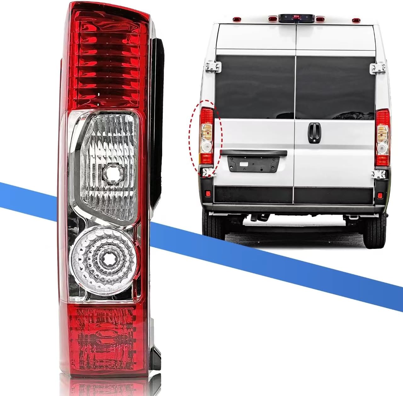 Replacement Driver Side Tail Light for RAM ProMaster 2010-2023