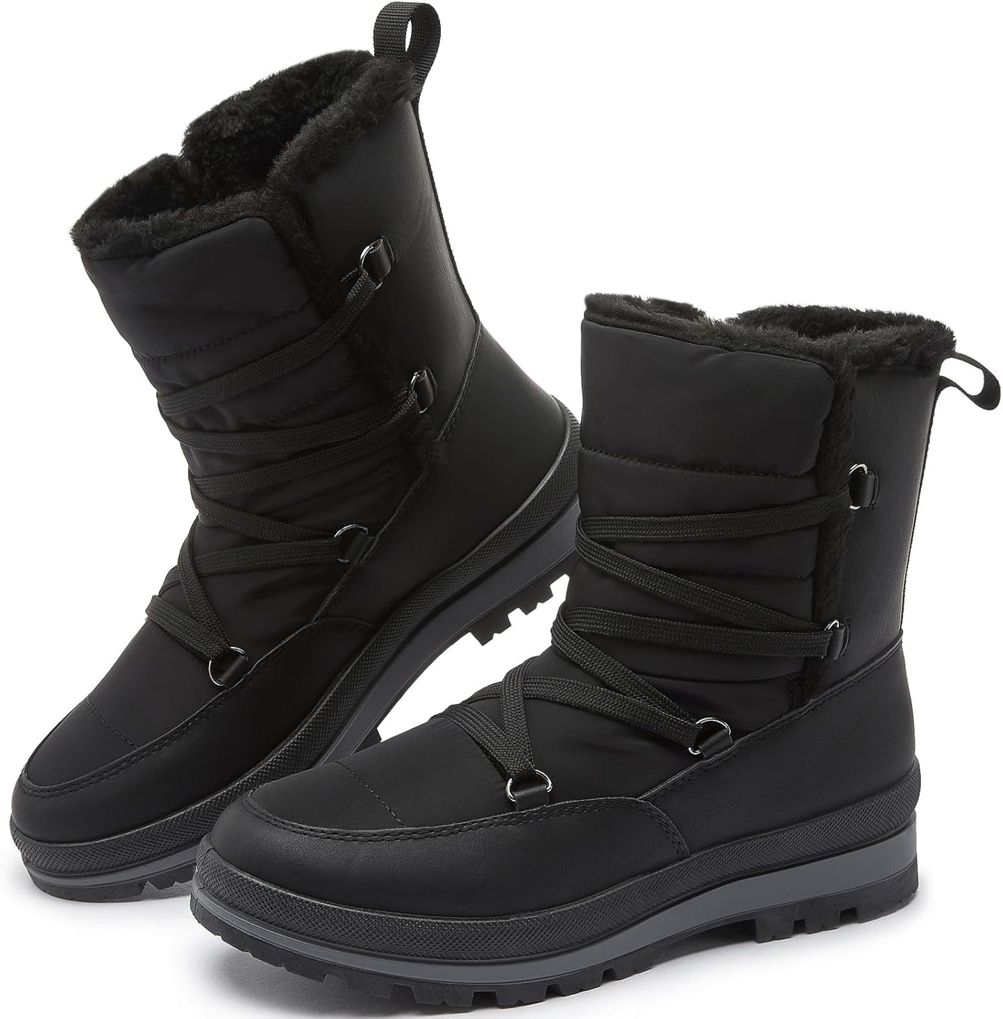 Rominz Women's Winter Snow Boots - Waterproof Fur Lined Style