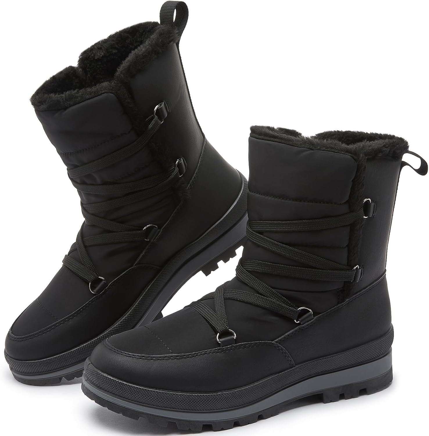 Rominz Women's Winter Snow Boots - Waterproof Fur Lined Style