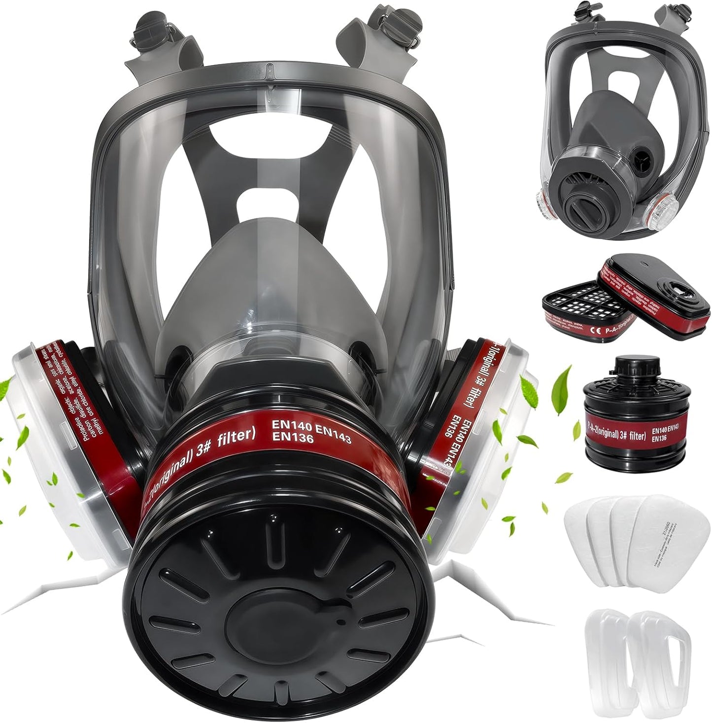 Full Face Respirator Mask for Painting, Sanding, and Dust