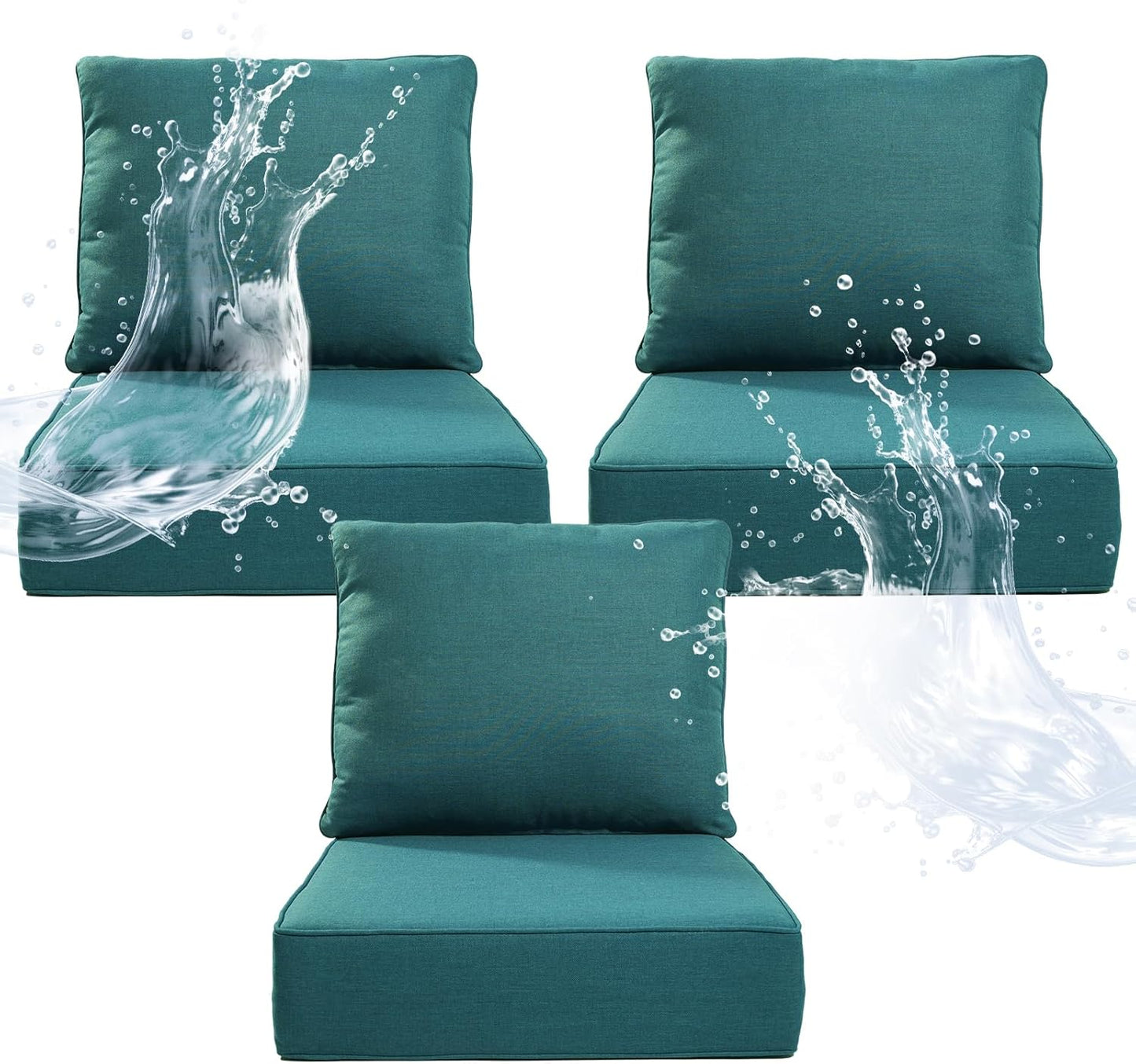 6 Inch Thicker Outdoor Chair Cushion Set for Ultimate Comfort