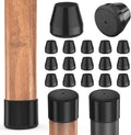 Chair Leg Floor Protectors 24 Pcs Silicone Felt Covers - Protect