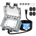 Outdoor Outlet Box with 32.8Ft Cord for Gardens and Yards