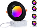 6 in Gimbal Smart WiFi LED Recessed Lights 4 Pack - Black Trim