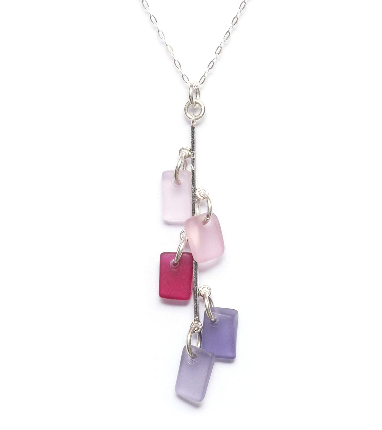 Sea Glass Avalon Pendant - Handmade Sterling Silver Jewelry