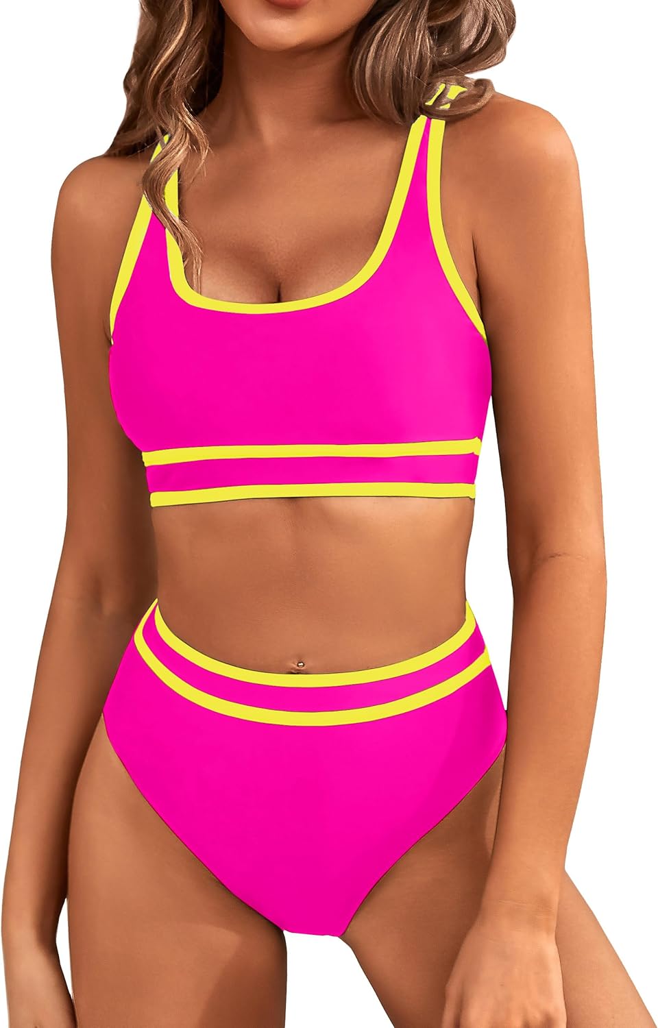 BMJL Women's High Waisted Bikini Sets for Sporty Summer Fun