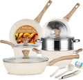 Ceramic Cookware Set 14-Piece Nonstick Pots and Pans - Healthy Non