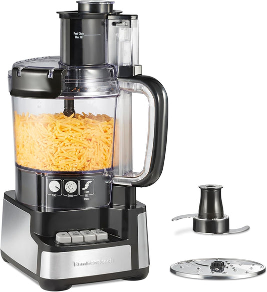 Hamilton Beach 12 Cup Food Processor - Easy Stack & Snap Assembly