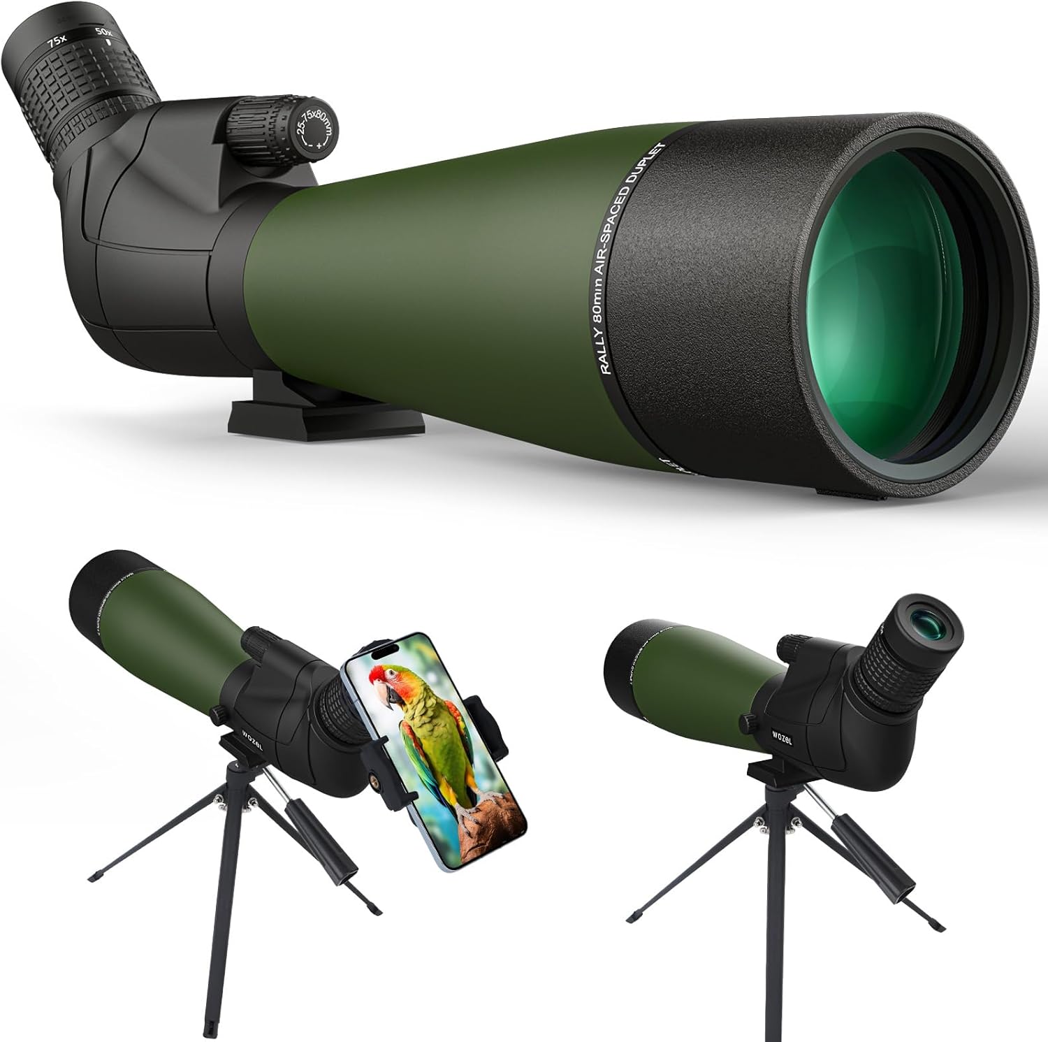 25-75X80 Spotting Scope for Target Shooting and Bird Watching