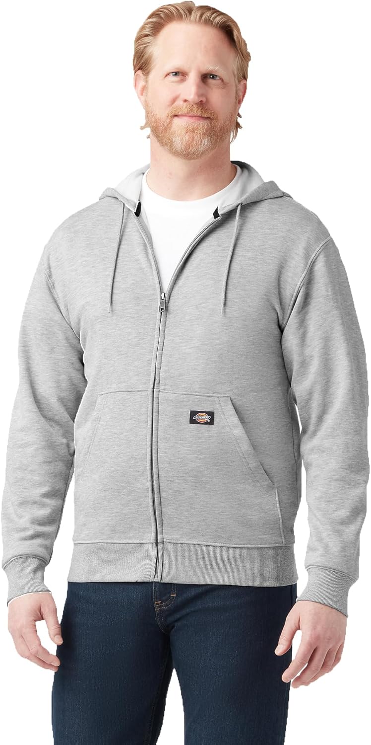 Dickies mens Full Zip Fleece Hoodie for Comfort and Style