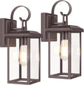 BesLowe 2-Pack Outdoor Wall Lights 15in - Durable Modern Porch Sconces