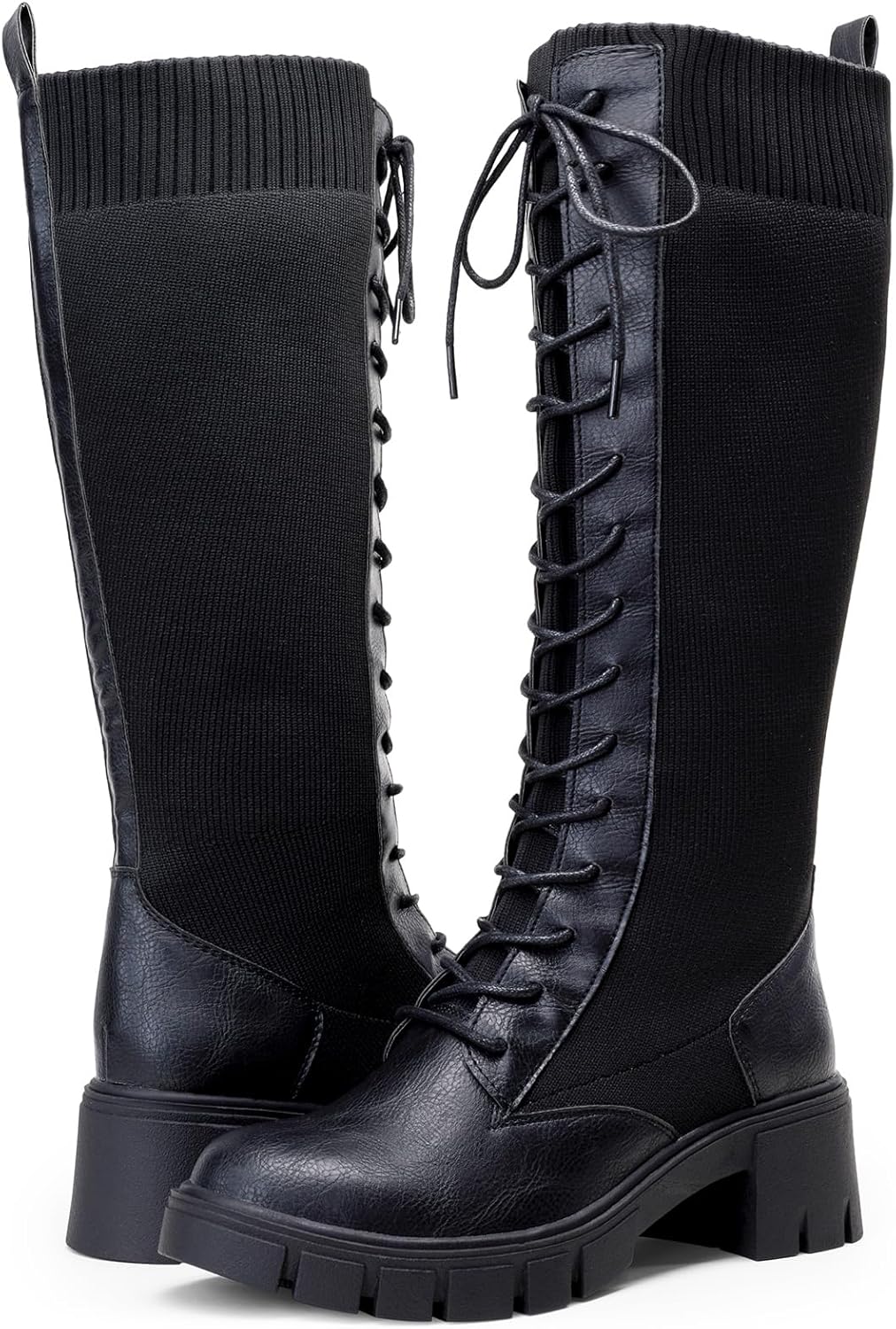Vepose Women's 953 Lace Platform Combat Knee High Boots Review
