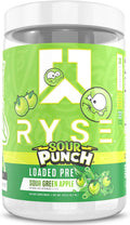 RYSE Loaded Pre Workout Powder - Sour Punch Green Apple Flavor