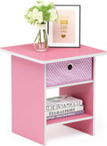 Furinno Dario End Table Side Table Night Stand with Bin Drawer