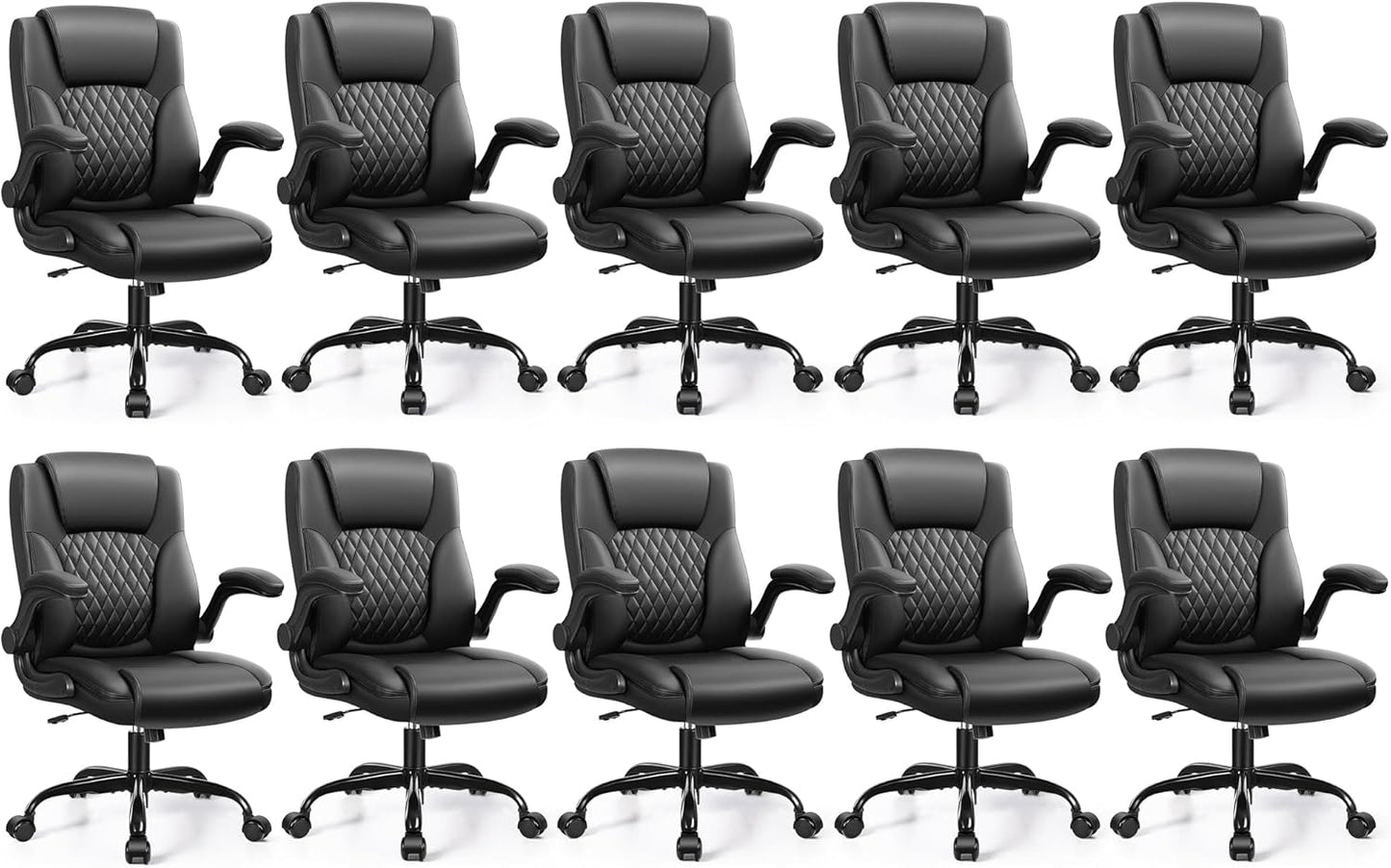 Leather Office Chair with Ergonomic Support for Short People