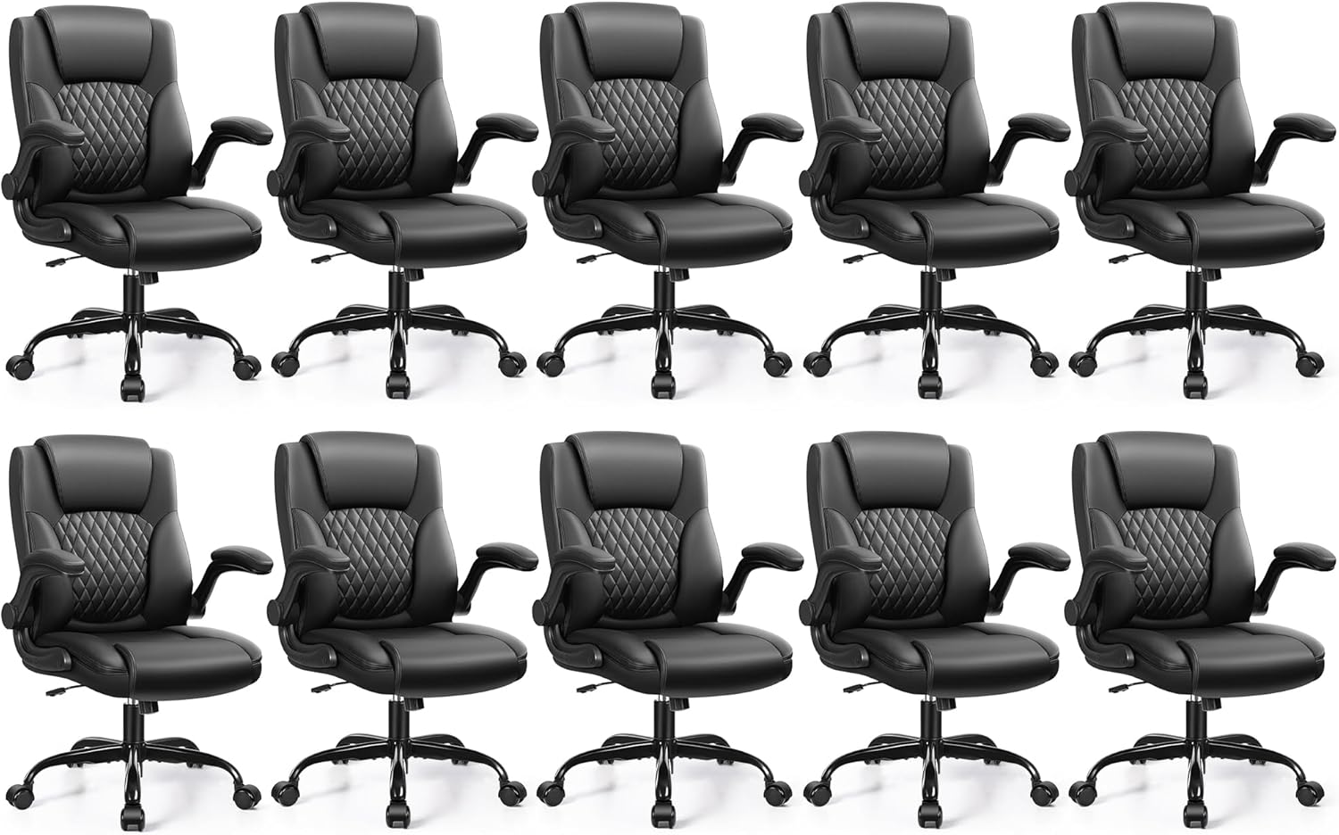 Leather Office Chair with Ergonomic Support for Short People