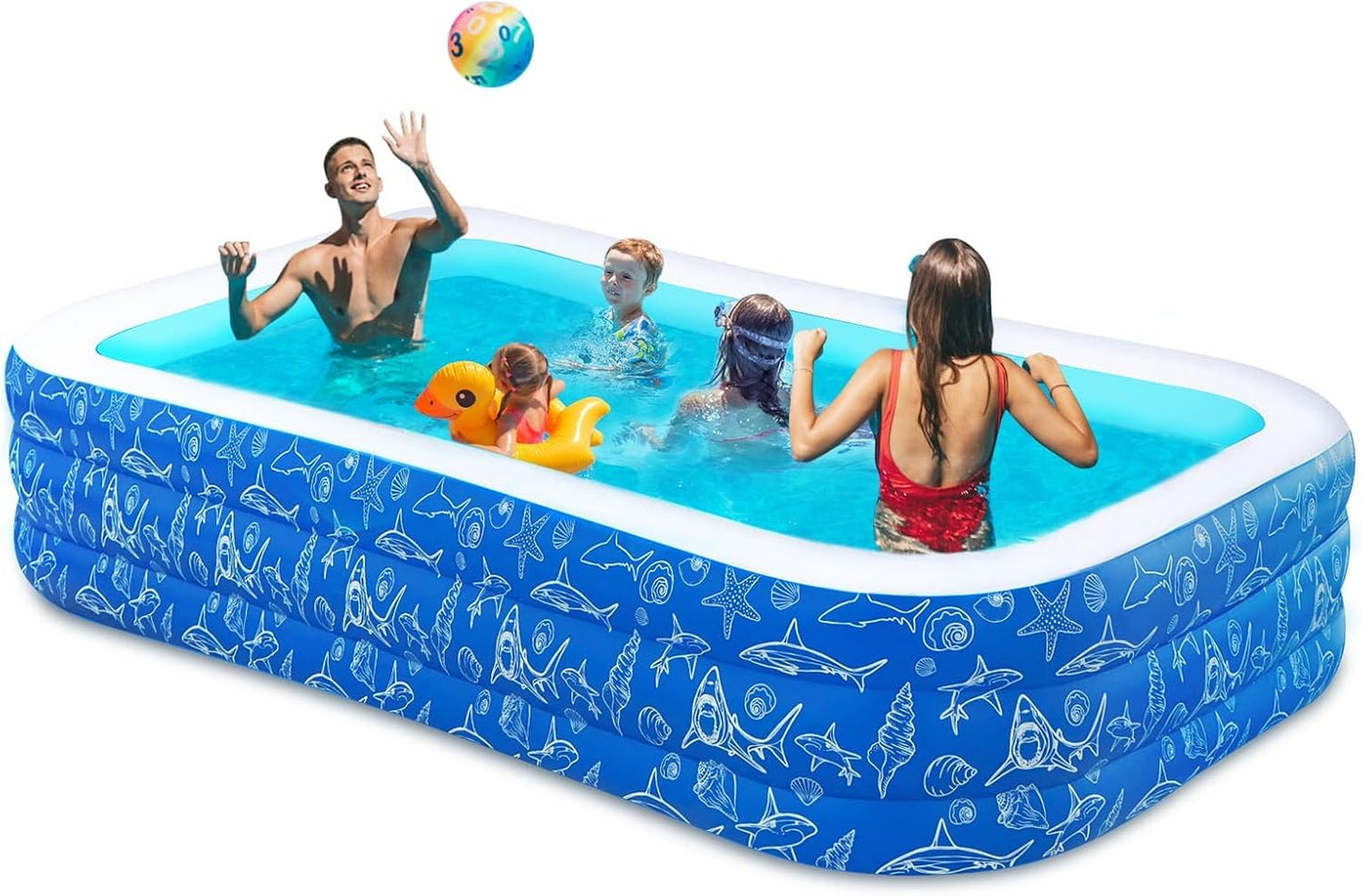 Nattork Inflatable Pool for Kids and Adults - Family Fun