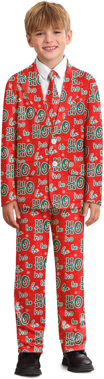 Boys Ugly Christmas 3 Piece Suit for Holiday Fun and Style
