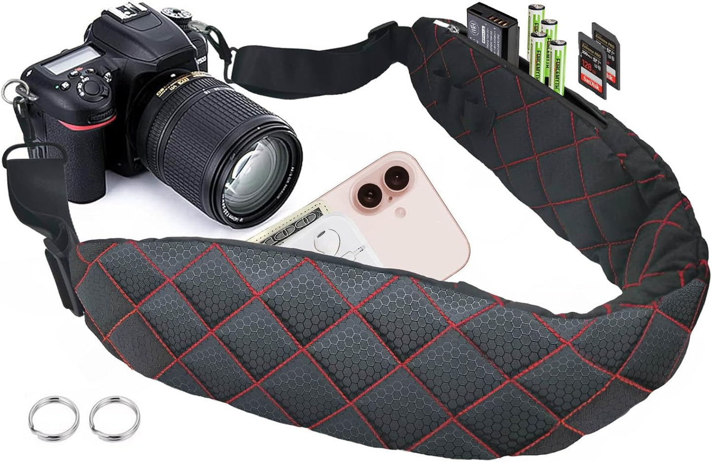Ultra Comfortable Camera Strap with Pockets for Photographers