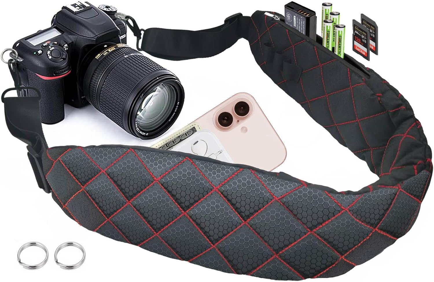 Ultra Comfortable Camera Strap with Pockets for Photographers