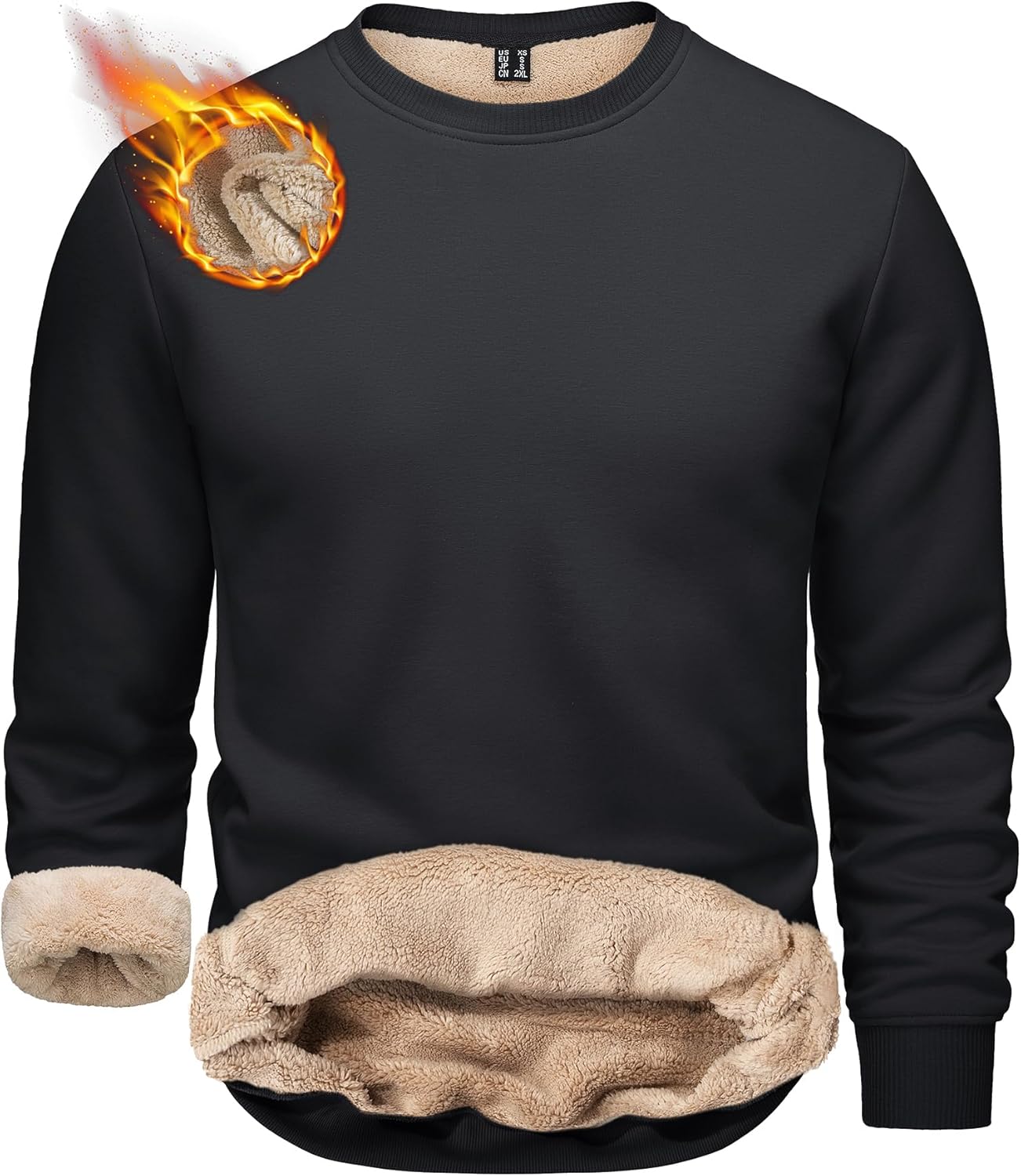 TACVASEN Men's Crewneck Sweatshirt for Ultimate Winter Comfort