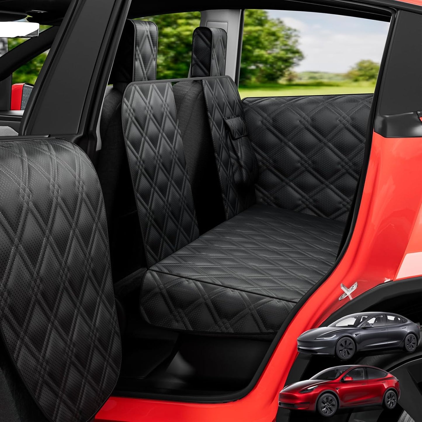 Dog Car Seat Cover for Tesla Model Y & 3 - Waterproof Protector