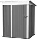 JUMMICO Metal Garden Storage Shed for Outdoor Backyard Organization