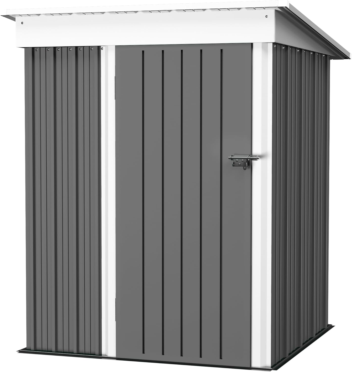 JUMMICO Metal Outdoor Storage Shed for Garden and Backyard Use