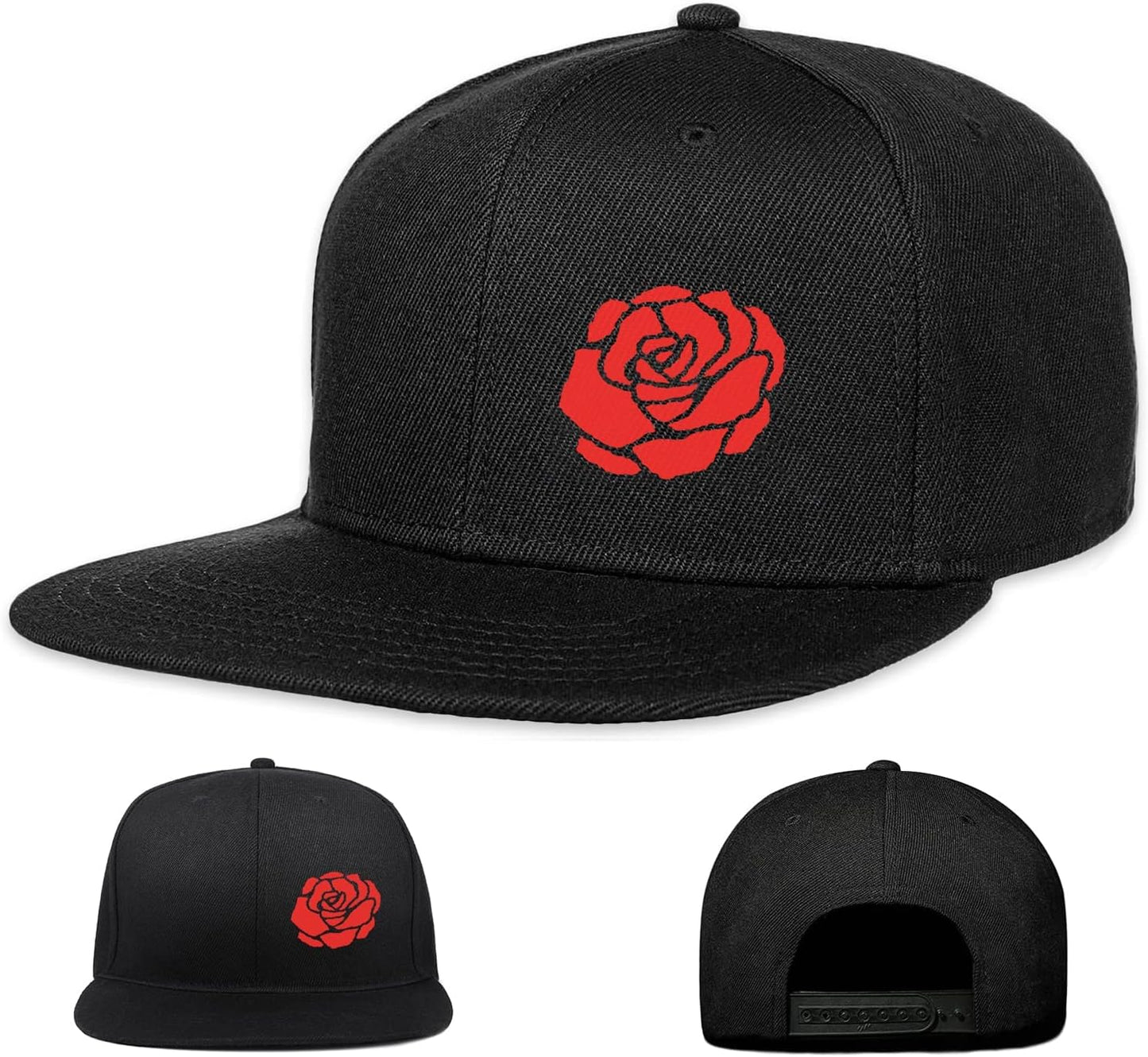 Rose Flower Snapback for Men - Stylish & Adjustable