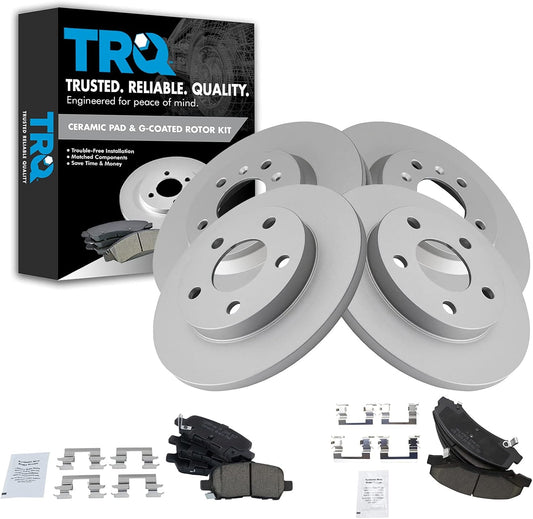 TRQ Front and Rear Brake Pad & Rotor Kit for Chevrolet Impala