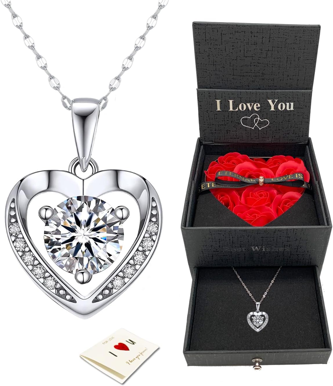 Moissanite Necklace for Mom, Heartfelt Gifts for Her