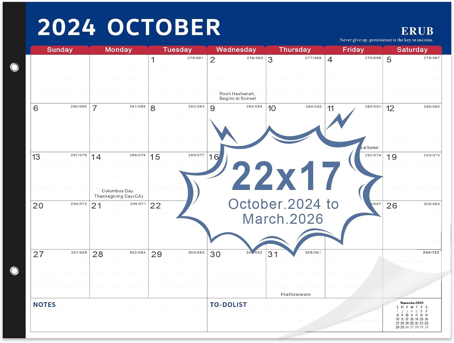 2025 Large Desk Calendar - Plan & Organize 18 Months Ahead!
