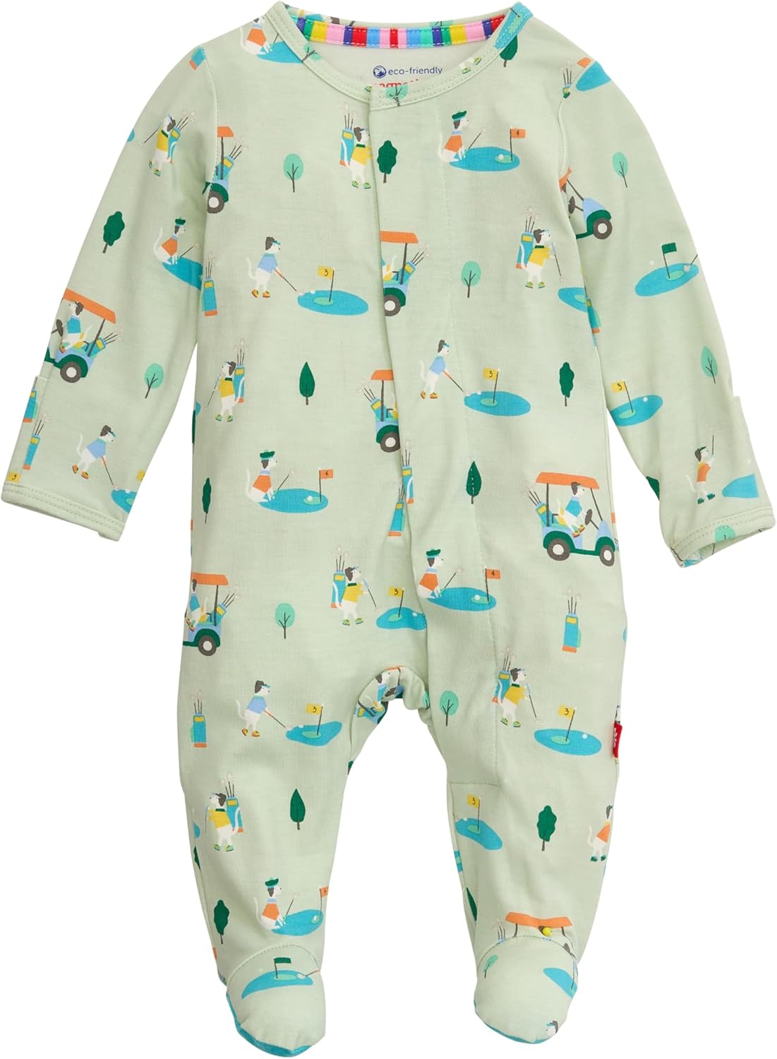Magnetic Me Boys Modal Baby Footie Pajamas for Easy Dressing