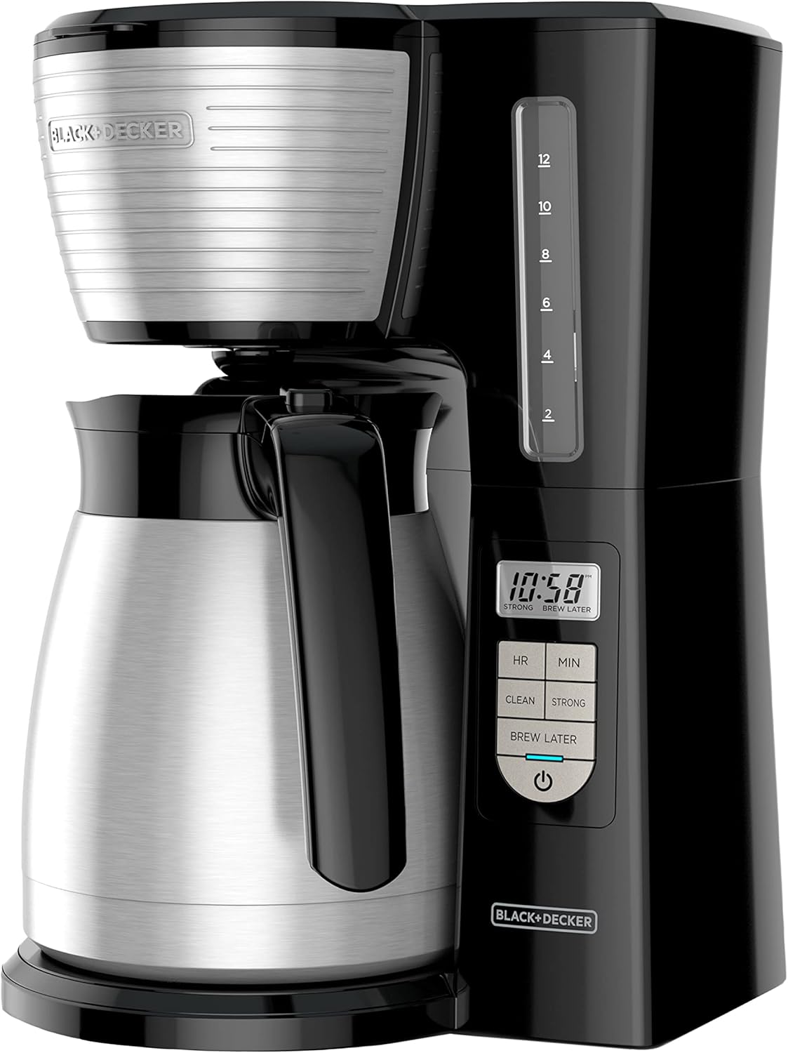BLACK+DECKER 12-Cup Thermal Coffee Maker - Programmable Brew Strength