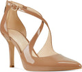 Womens Pumps High Heels Pointed Toe Cross Strap Stilettos - 3.27in