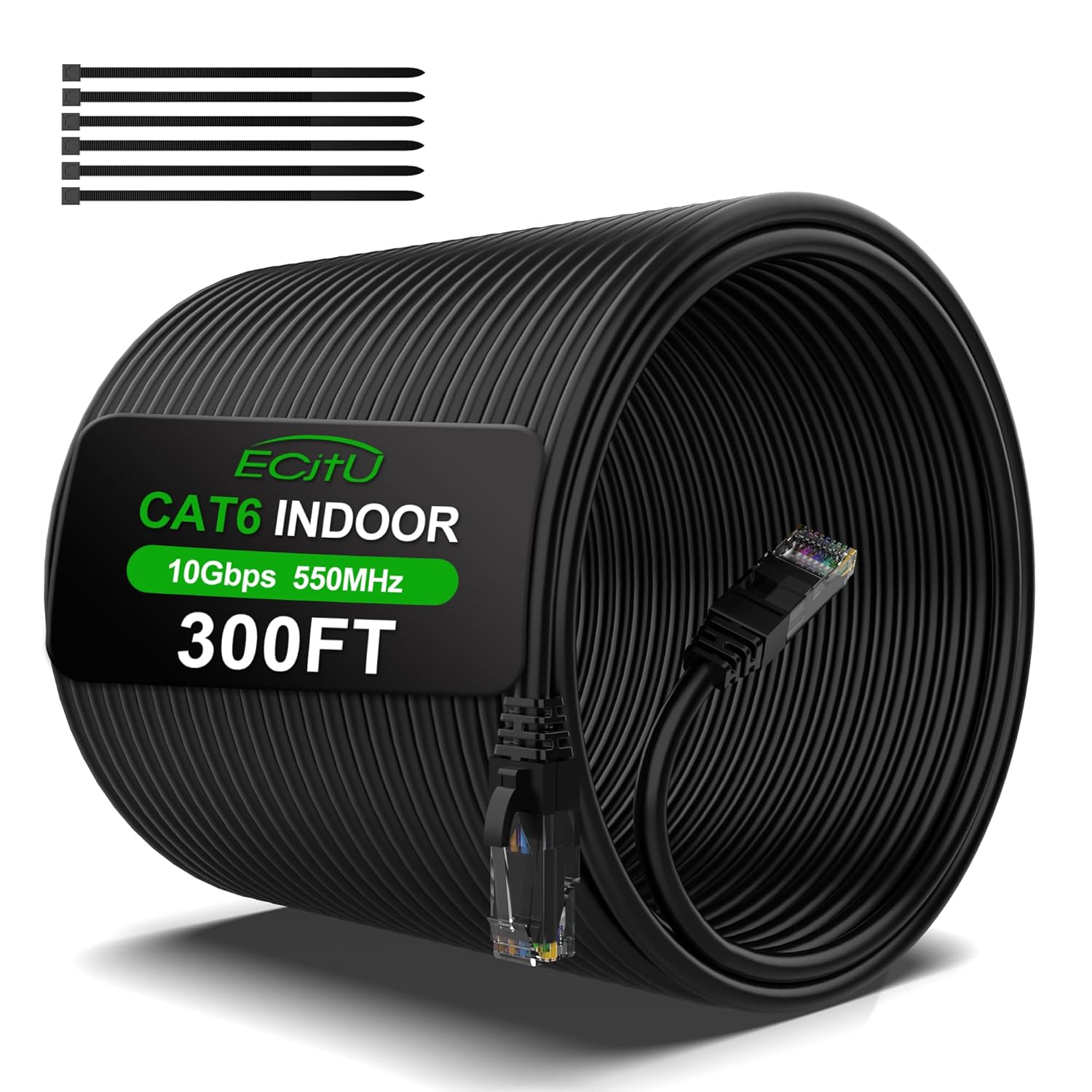 300FT Cat6 Ethernet Cable by ecjtu - High-Speed Connectivity