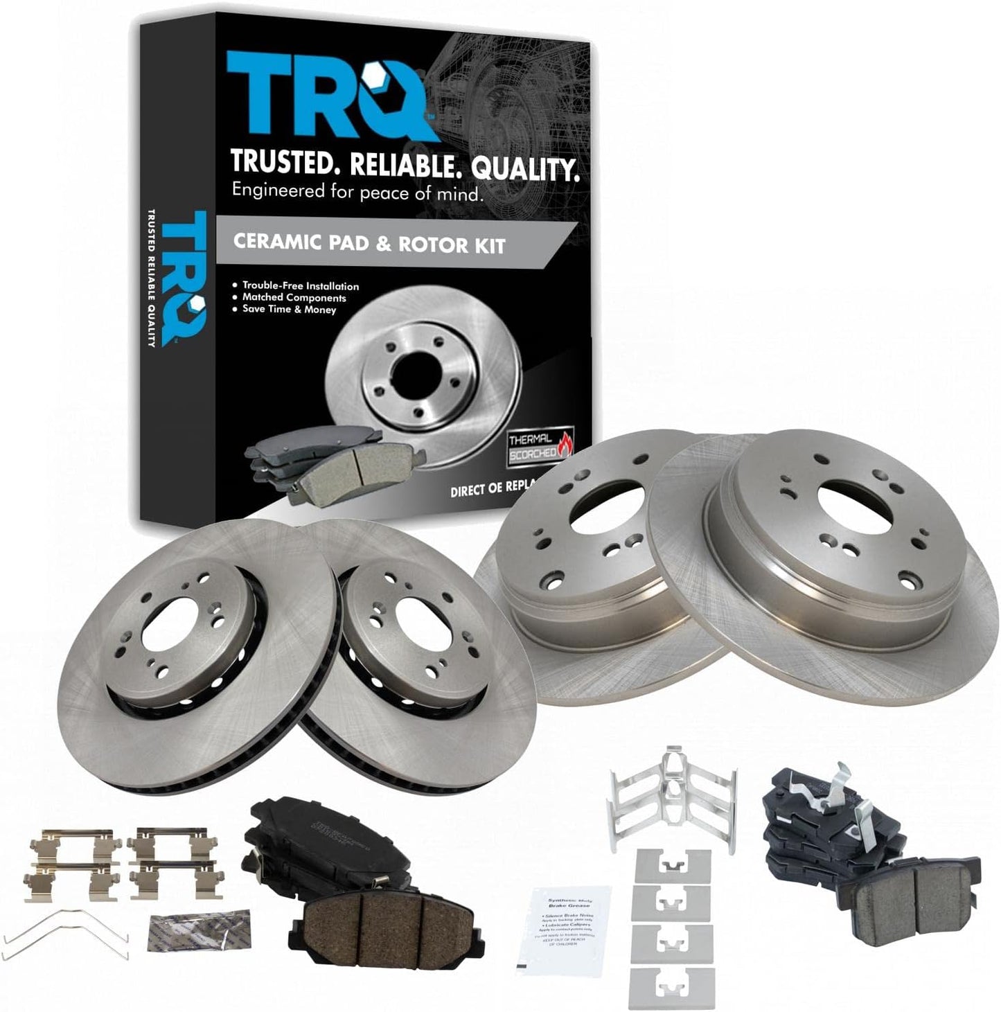 TRQ Brake Pad & Rotor Kit for 2013-2018 Acura RDX - Quality Parts