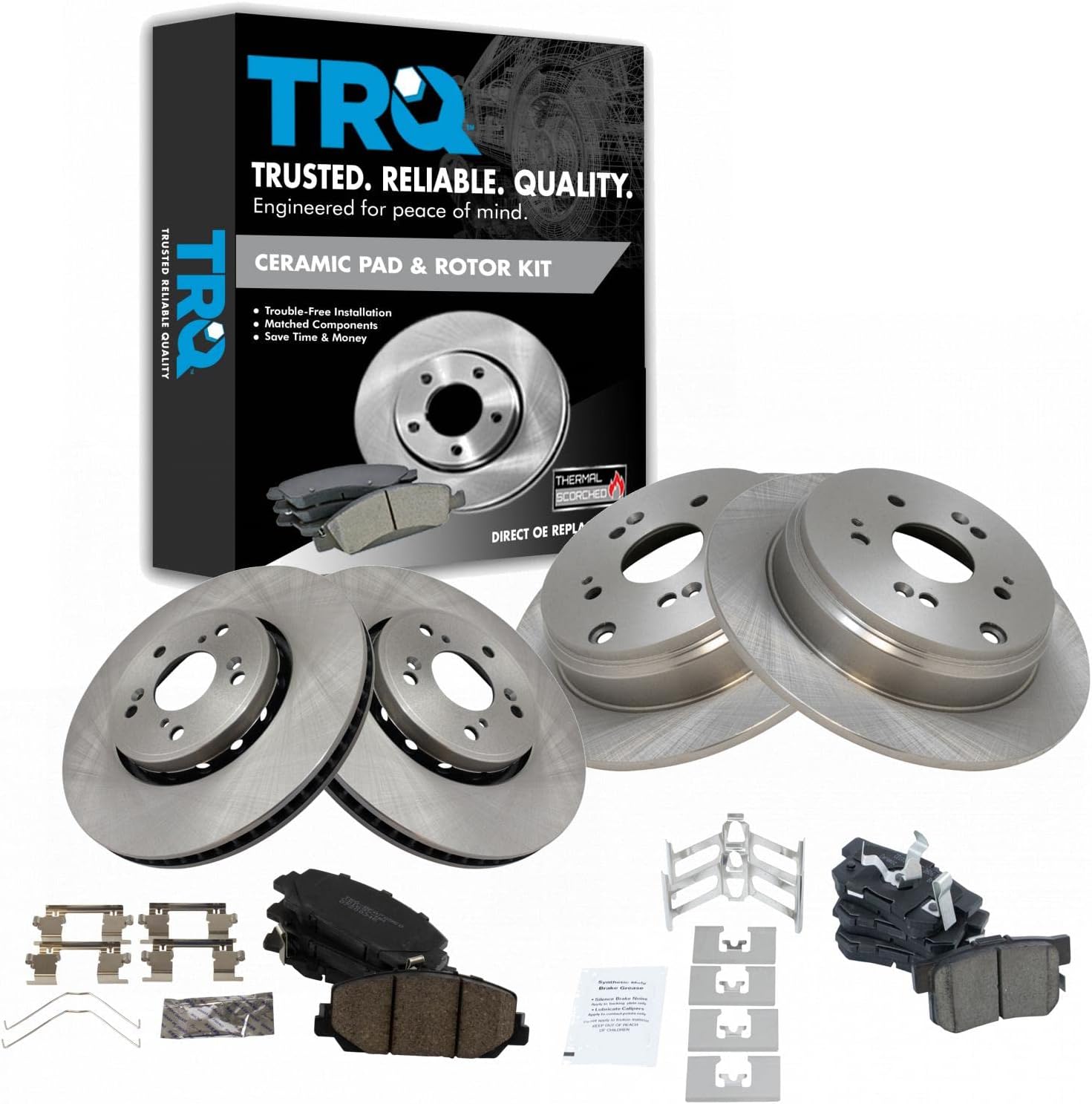 TRQ Brake Pad & Rotor Kit for 2013-2018 Acura RDX - Quality Parts