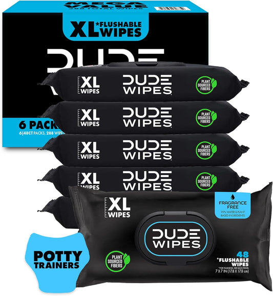 Flushable Unscented Baby Wipes - Gentle Vitamin-E & Aloe - Septic Safe
