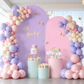 Pink and Purple Arch Backdrop Cover Set of 2 - Stretchy Spandex Photo