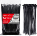Zip Ties 14 in 100 Pack - Durable 50lb UV Resistant Cable Ties