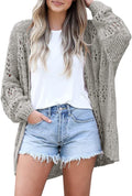 Mafulus Crochet Cardigan Kimono Boho - Lightweight Oversized Knit