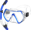 Snorkeling Gear for Adults 180 Panoramic Dry Snorkel Set - Clear View