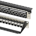 Cat6A 24-Port 1U Patch Panel - 10Gbps Shielded Performance