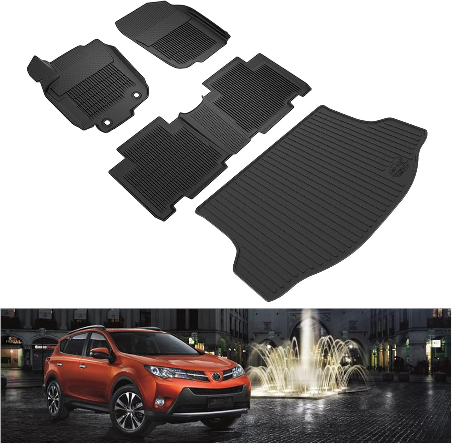 KIWI MASTER Floor Mats for 2013-2018 Toyota RAV4 - All Weather
